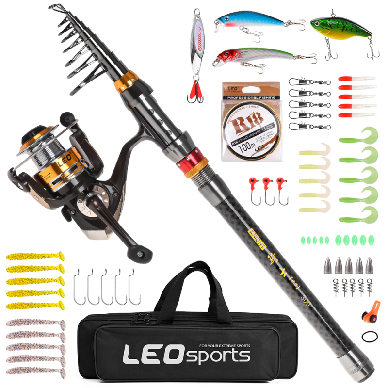 Fishing Rod Spinning - Olta iplik makarası Combo karbon Fiber
